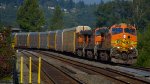 BNSF 4380 Leads a Auto Train